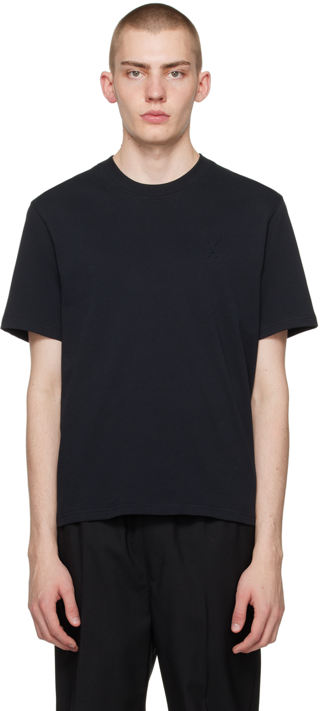 Shop Ami Alexandre Mattiussi Black Ami De Cœur T-shirt In 001 Black