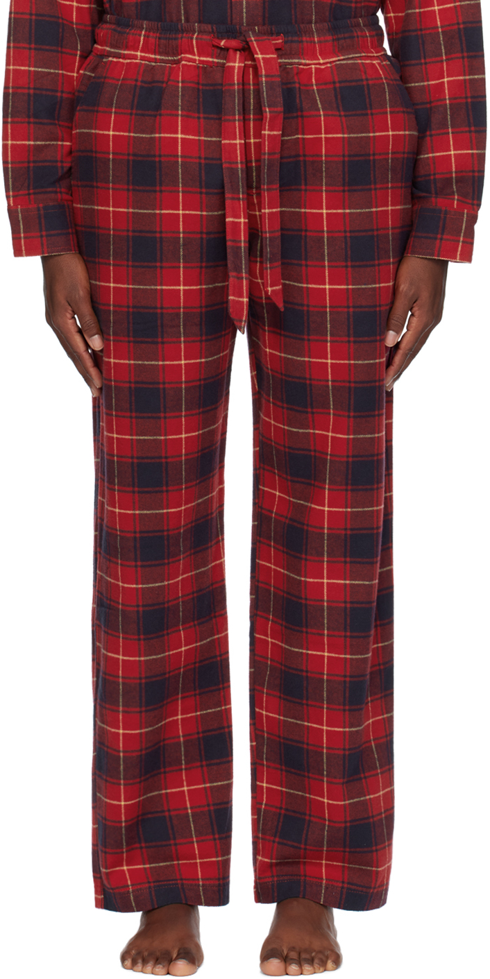 Tekla Red Plaid Pyjama Pants