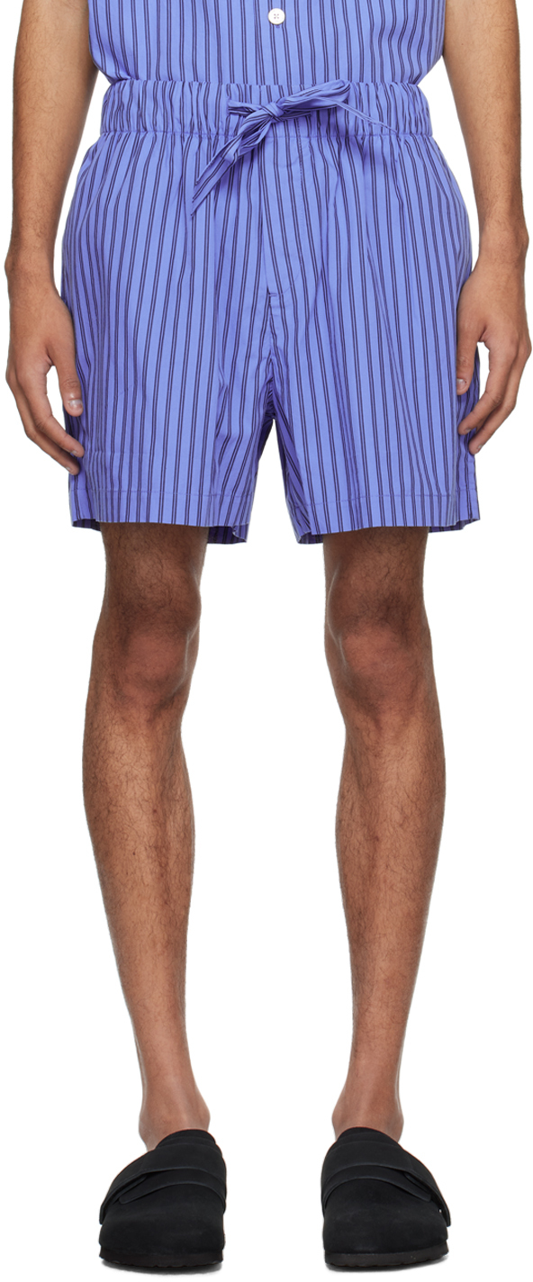 Blue Drawstring Pyjama Shorts