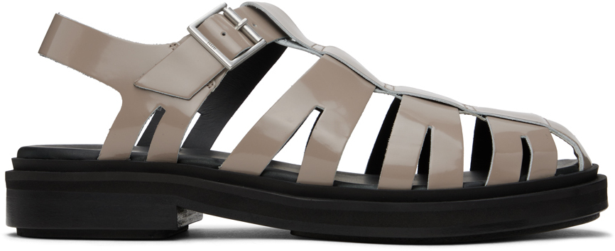 【AMI PARIS】Anatomical Toe フィッシャーマン サンダル AMI Parisのトープ Anatomical Toe フィッシャーマン サンダルが