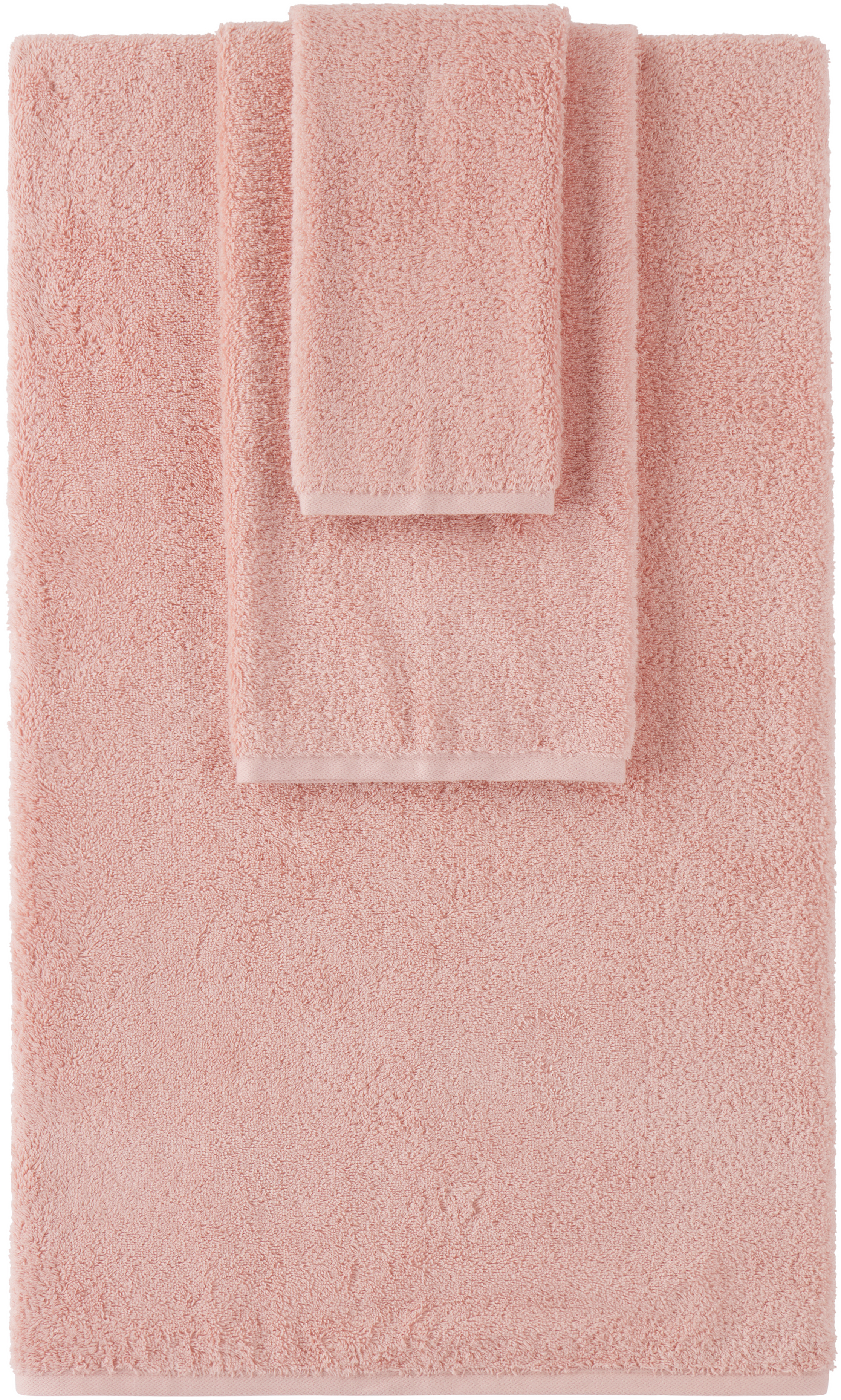 Tekla Pink Terry Towel Set In Shaded Pink