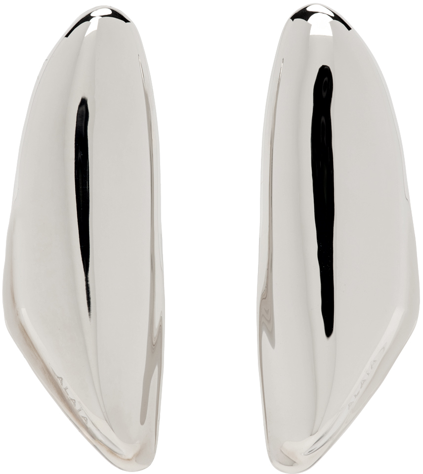 Alaïa Silver Bombe Earrings In 210 - Argent