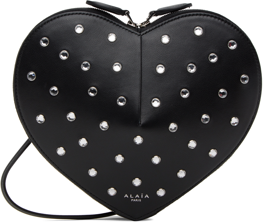 Shop Alaïa Black 'le Cœur' Bag In 999 - Noir