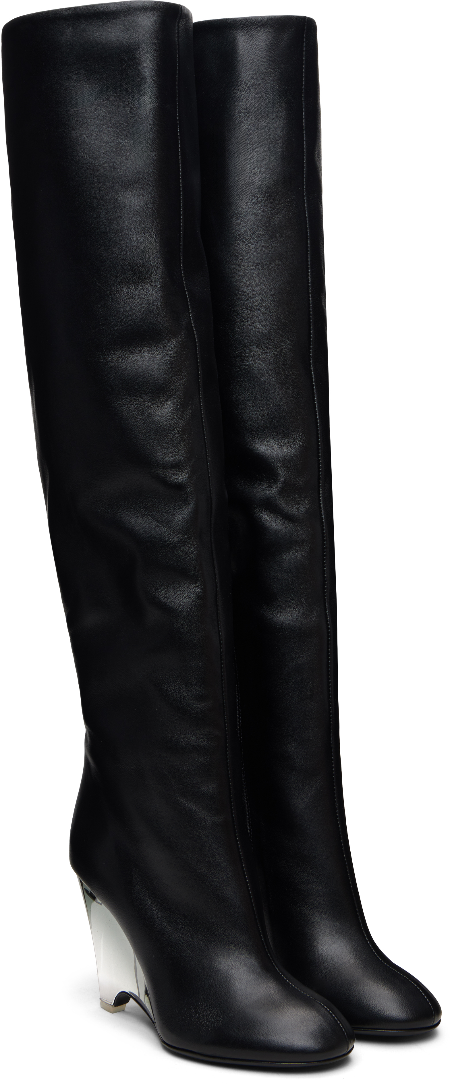 Alaïa Black Wedge 100 Boots In Black