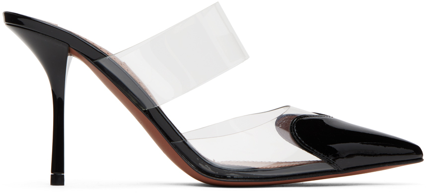 ALAÏA: Black 'Le Cœur' Mules | SSENSE