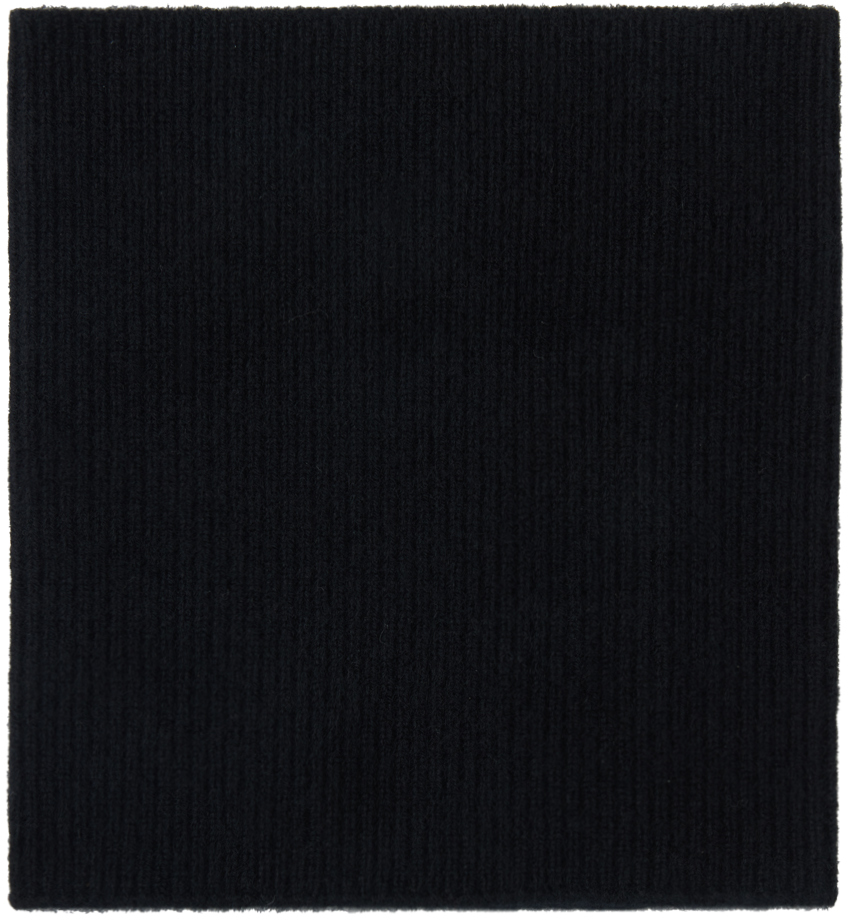 Auralee Black Baby Cashmere Knit Scarf In 24589314 Top Black