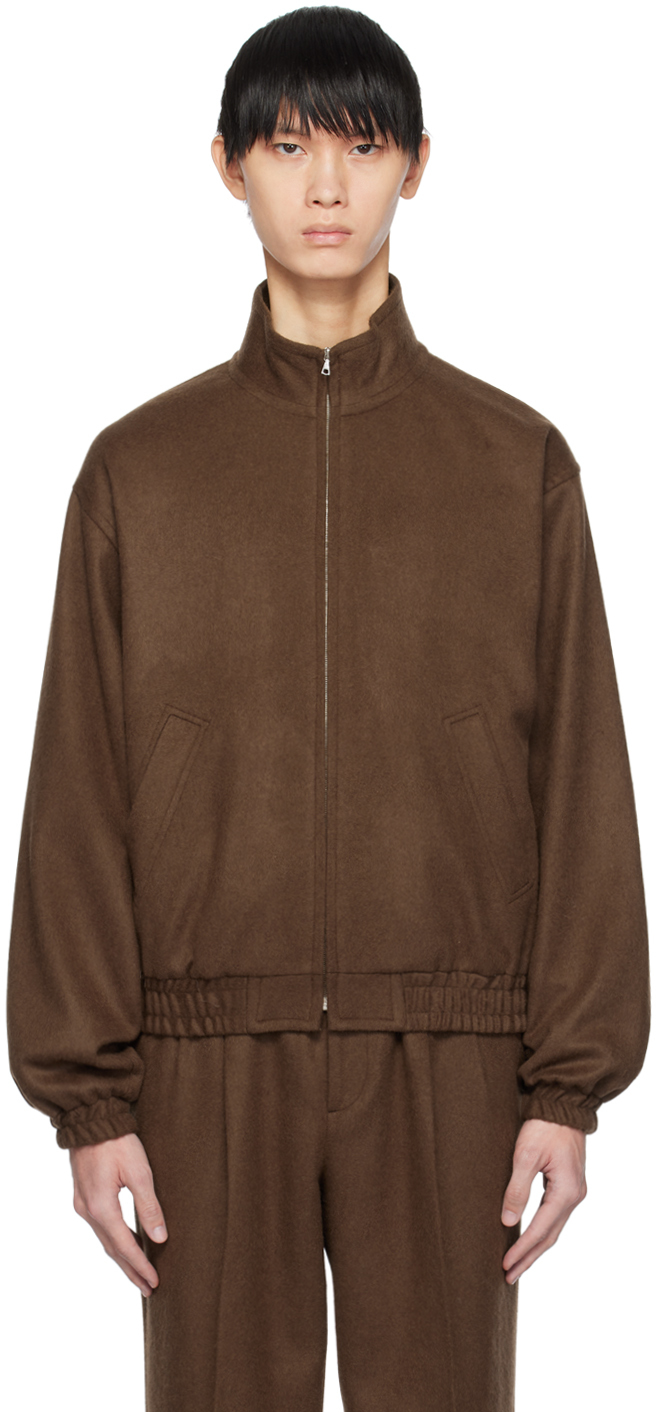 Brown Stand Collar Jacket