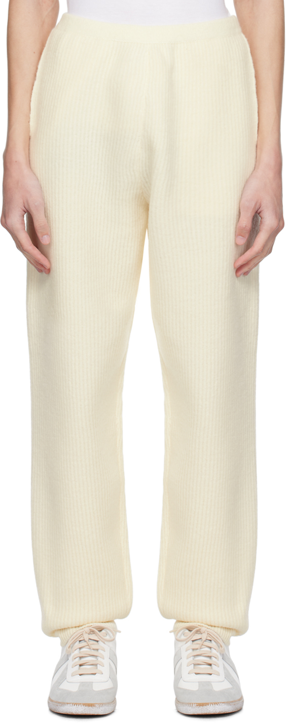 AURALEE: Off-White Milled Sweatpants | SSENSE