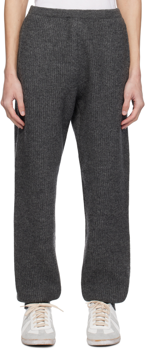 Auralee Gray Milled Sweatpants In 24589263 Charcoal Gr