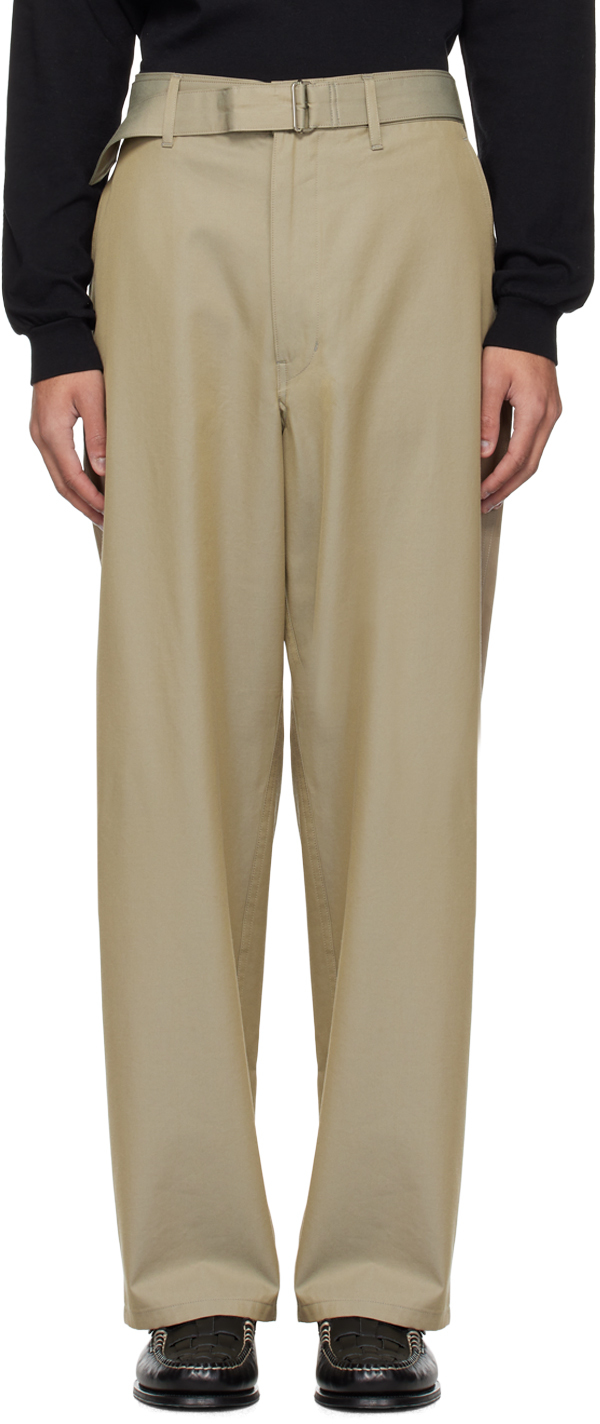 Taupe Belted Trousers