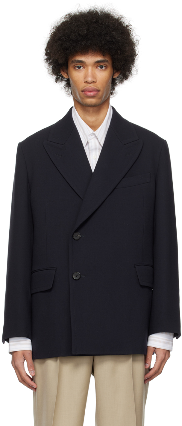 Navy Double-Breasted Blazer
