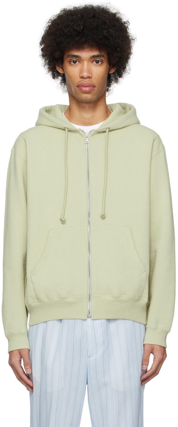 Green Heavy Hoodie by AURALEE on Sale