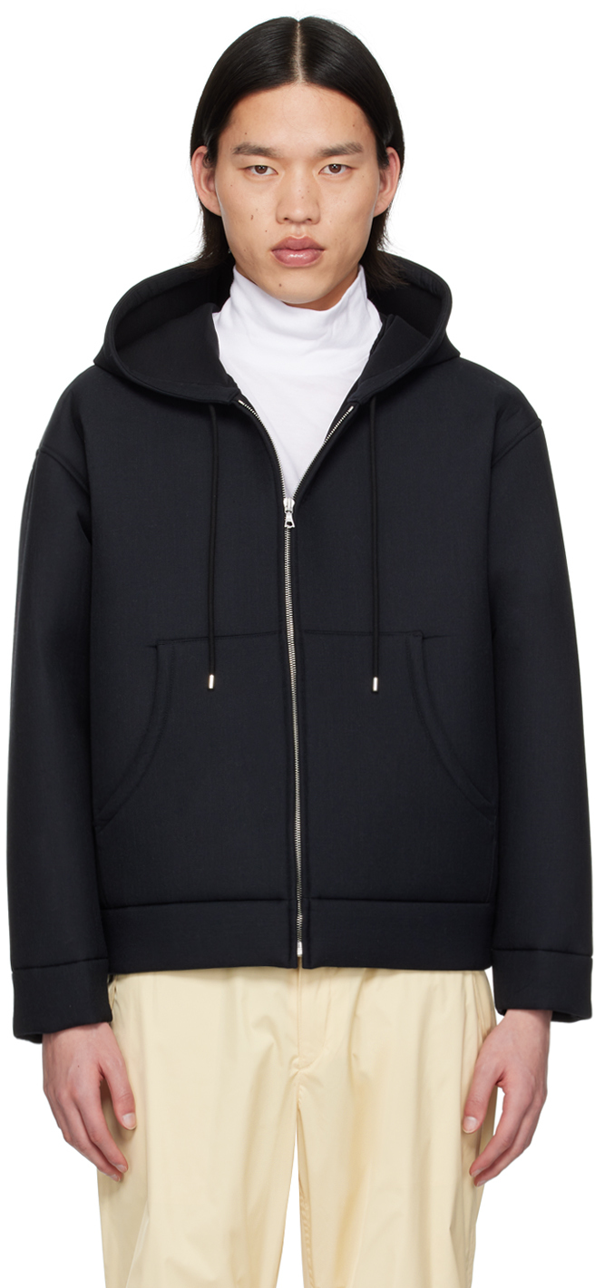 Pull à Capuche Stenstroms Bleu Marine 100% Coton, Taille M, Fabriqué Au Portugal