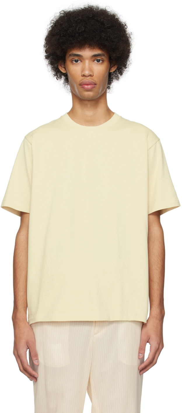 Auralee Off-white Luster Plaiting T-shirt In Ivory