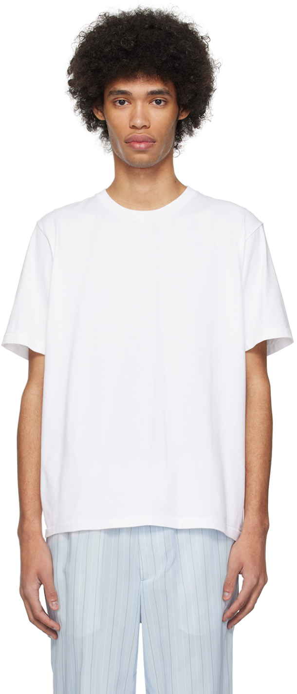 White Luster Plaiting T-Shirt