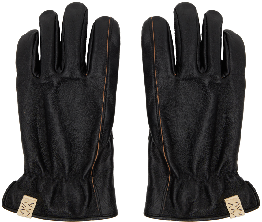 Visvim Black Leather Gloves