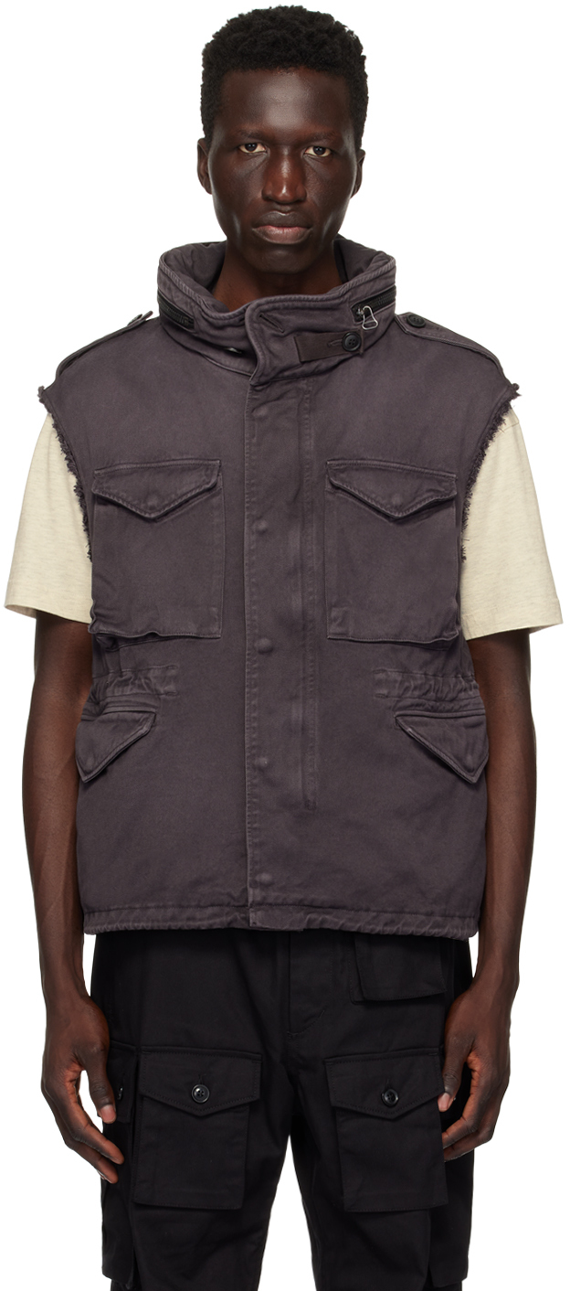 Shop Visvim Black Bickle Vest