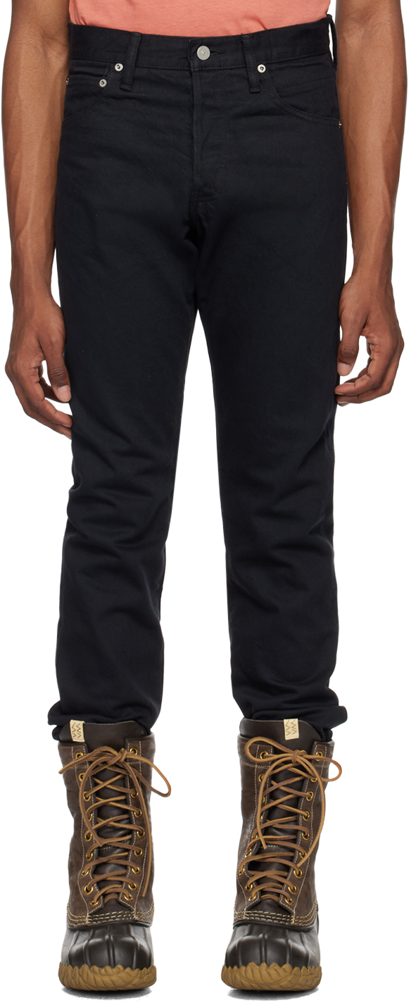 Black Social Sculpture Denim Jeans