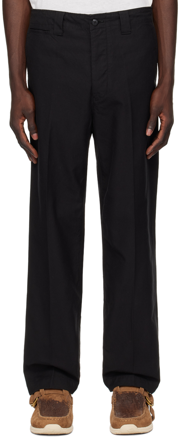 visvim mccloud slacks black 3 cotton（visvim: Black Field Trousers