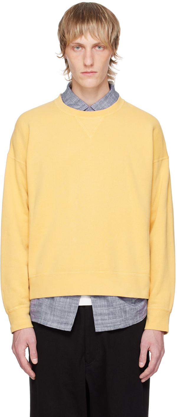 Visvim Yellow Jumbo Sweatshirt In Mustard
