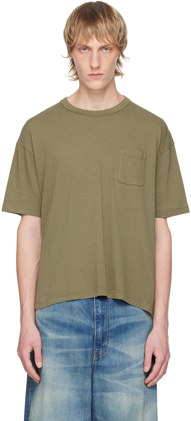 Visvim Green Jumbo T-shirt In Olive