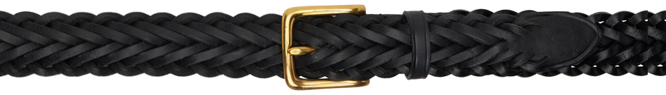 Black Hand Plaited Belt
