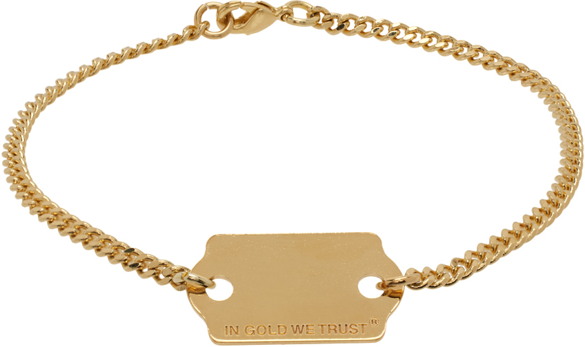 Shop In Gold We Trust Paris Gold Price Tag Bracelet