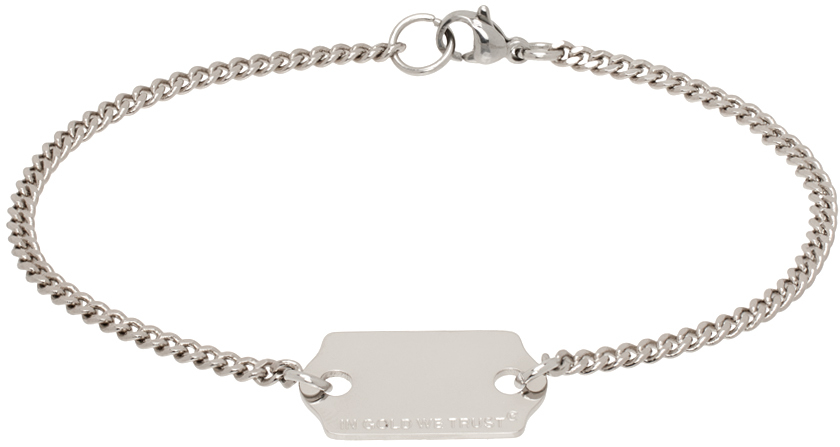 Silver Logo Tag Bracelet
