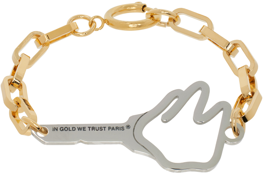 Gold & Silver Empty Key Bracelet