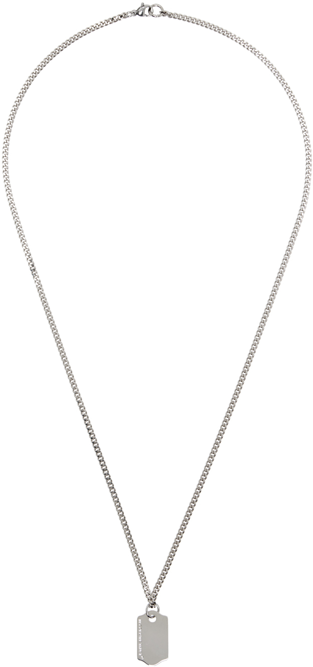 Silver Price Tag Necklace