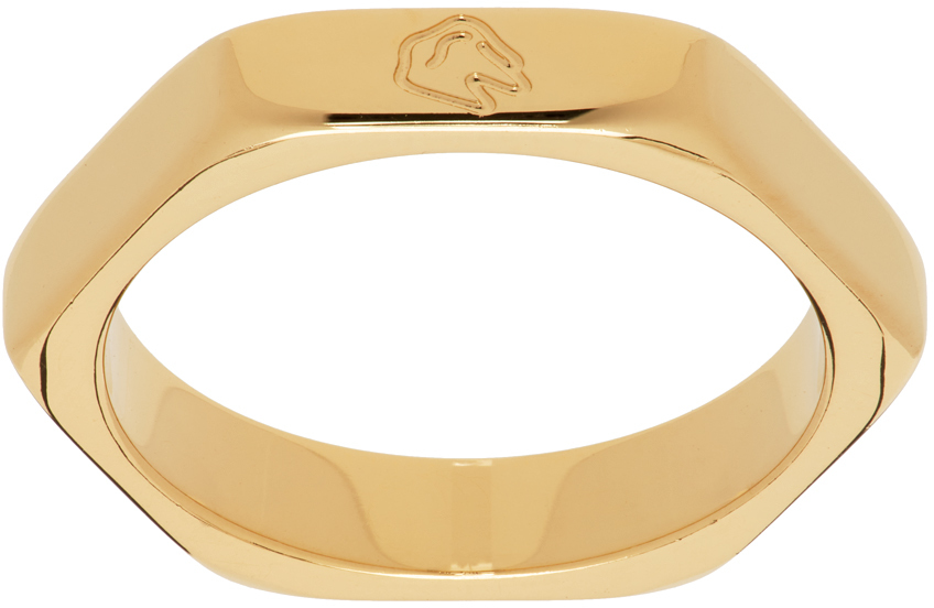 Gold Thin Nut Ring