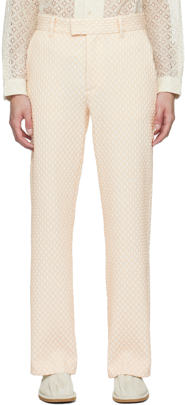 Séfr Off-white Richie Trousers In Web Structuredcotton