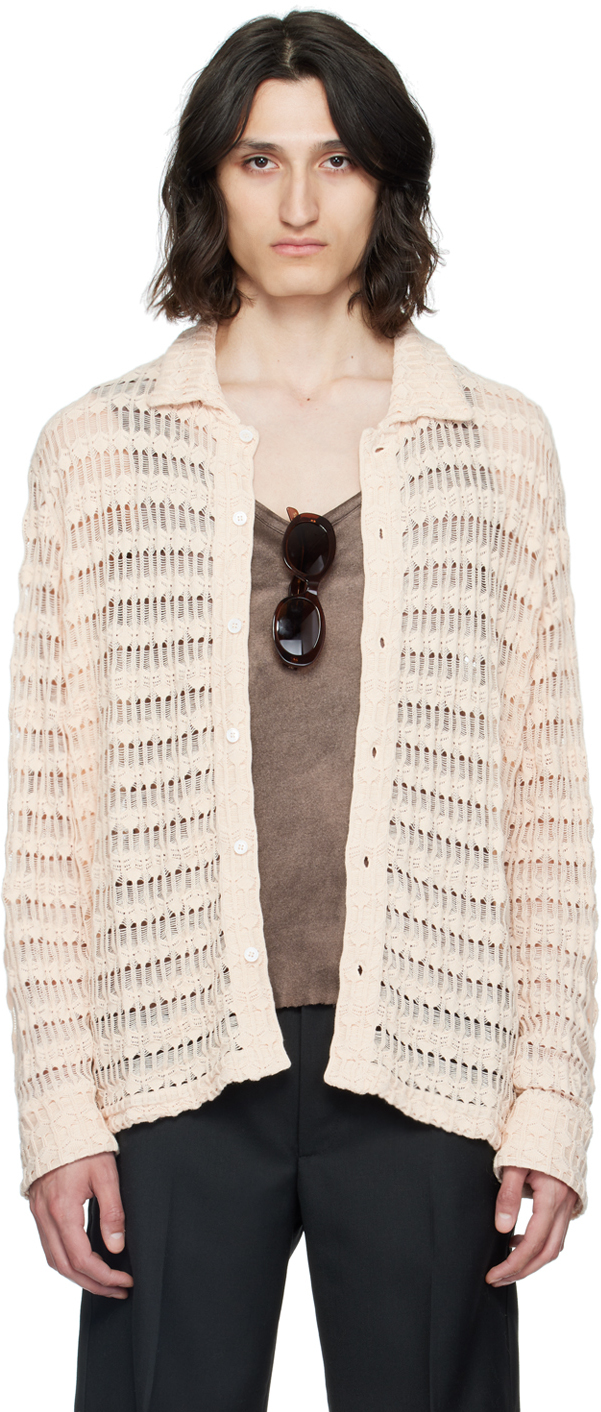 Shop Séfr Off-white Yasu Shirt In Cream Knit