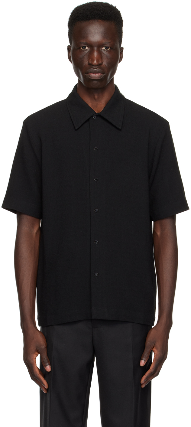 Shop Séfr Black Suneham Shirt In Black Crepe