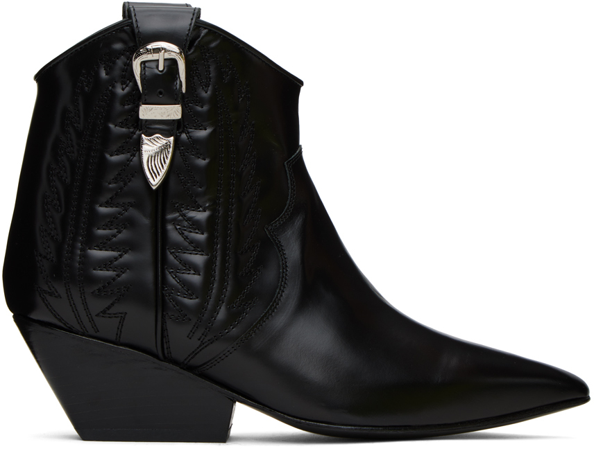 Black Polido Ankle Boots