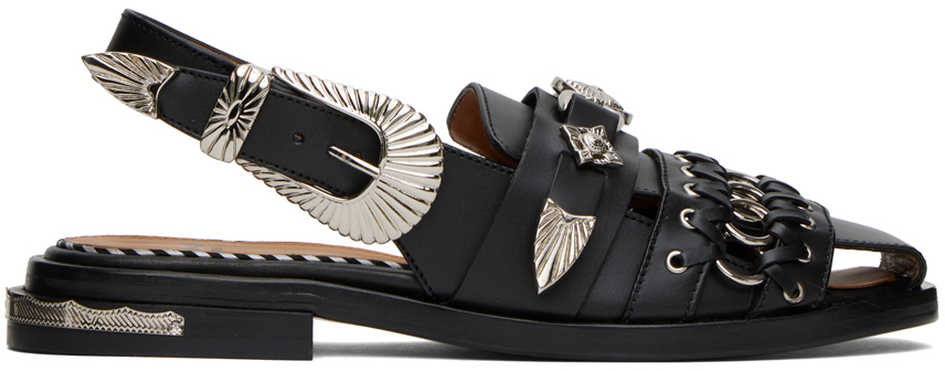 Black Polido Loafers by Toga Pulla on Sale