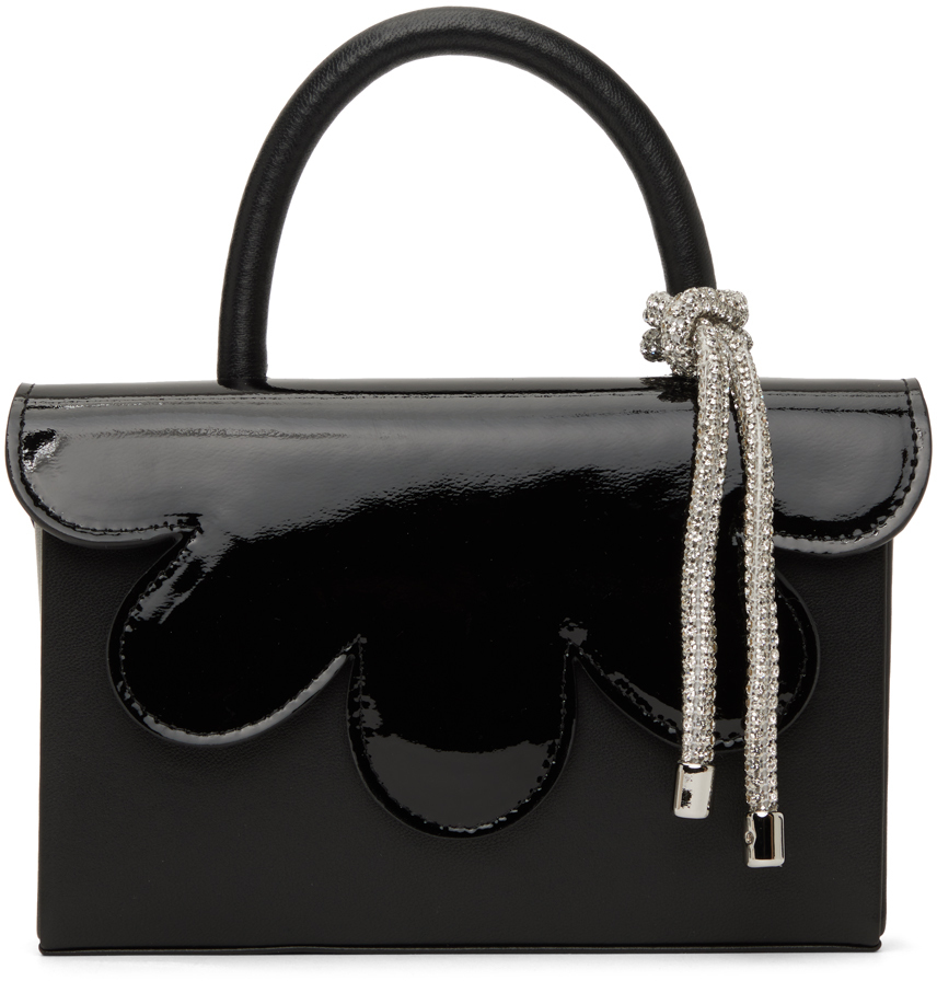 Black Midi Petal Bag