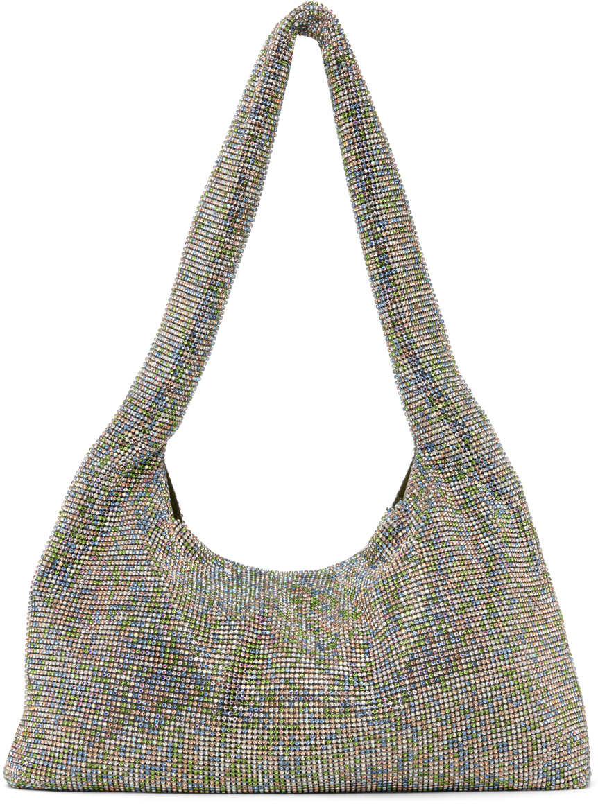 Multicolor Crystal Mesh Armpit Bag