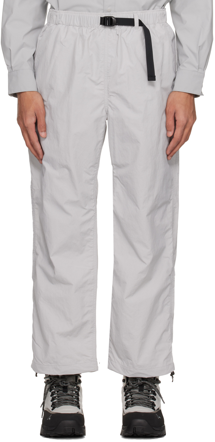 Goldwin Gray Wind Light Trousers In High Gray