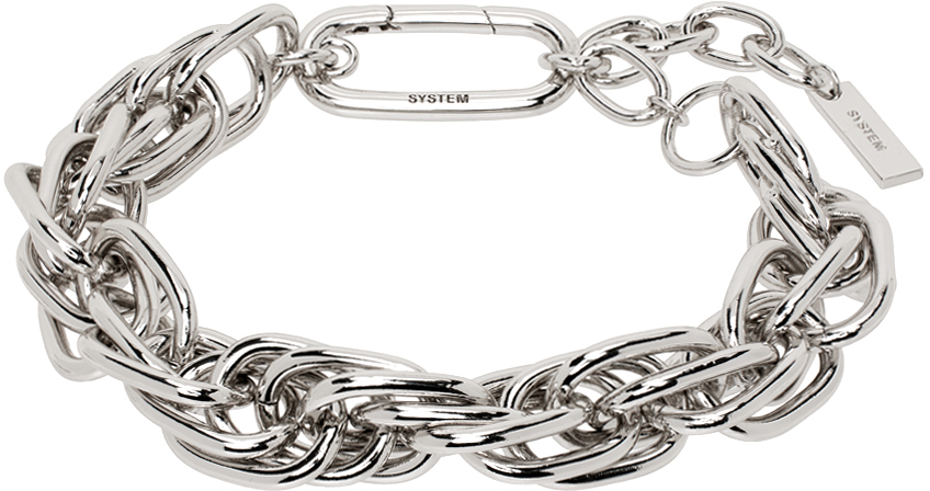 Shop System Silver Layer Chain Bracelet In Sv Silver