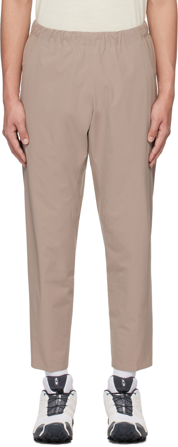 Shop Veilance Taupe Secant Comp Track Pants In Soil