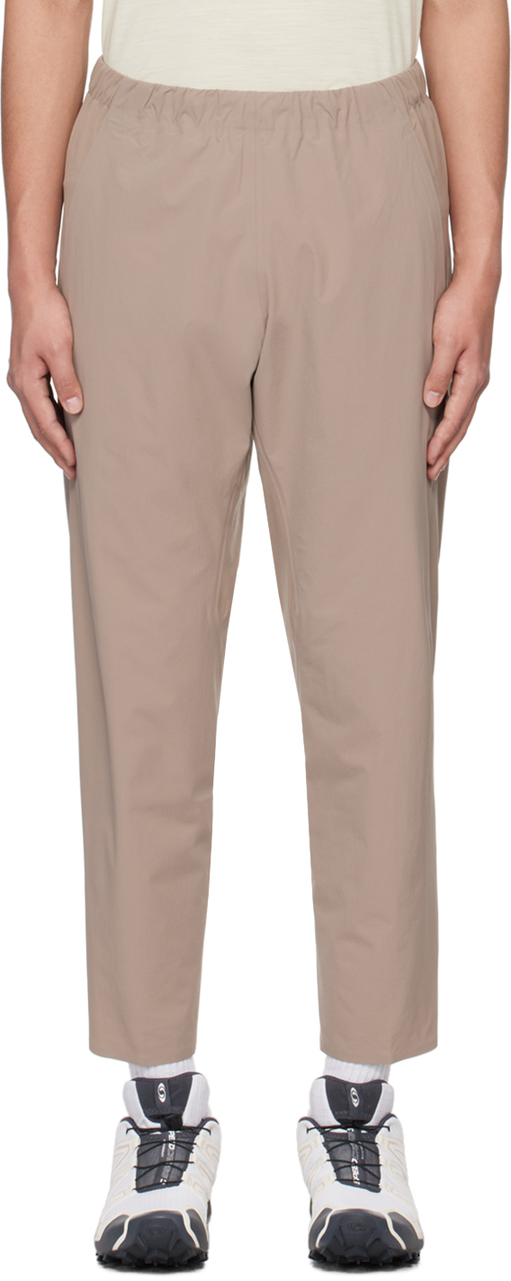 Taupe Secant Comp Track Pants