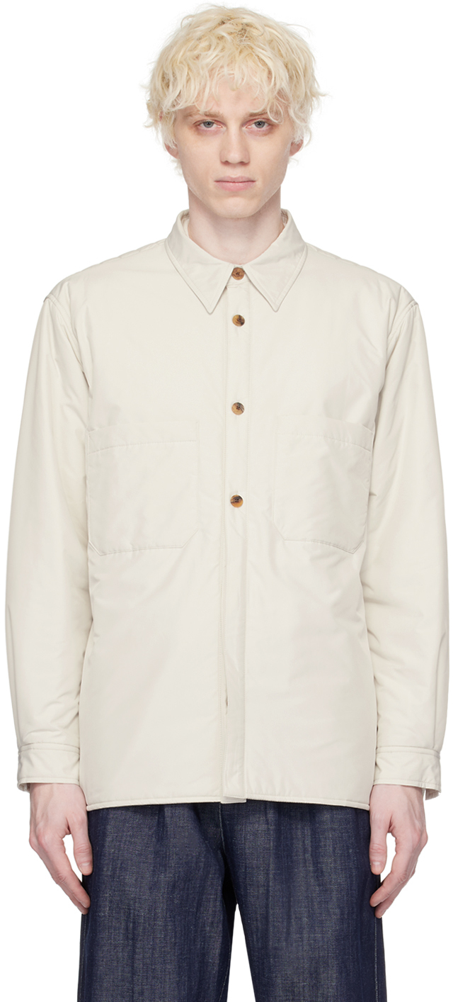Le17septembre Off-white Insulated Jacket In Ivory