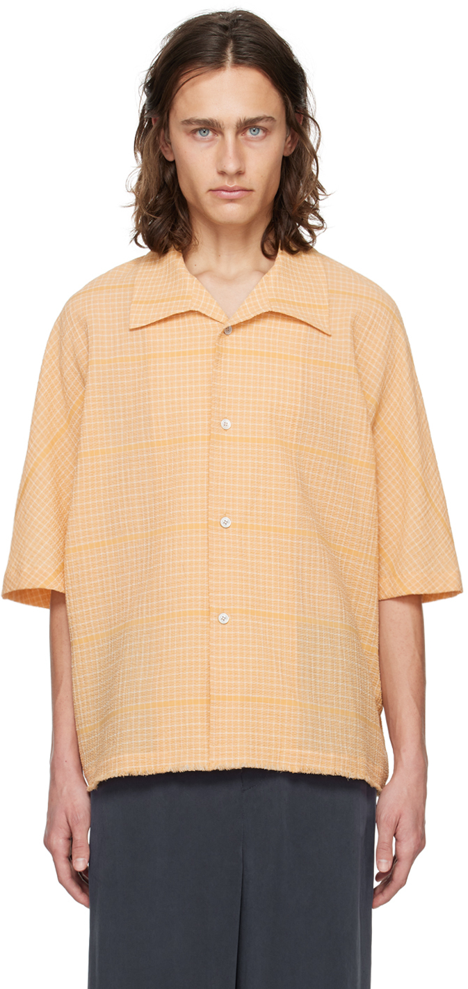 Le17septembre Orange Check Shirt In Yellow