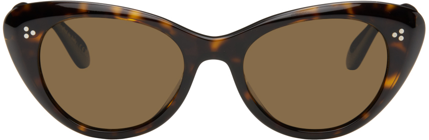 Oliver Peoples Brown Rishell Sun Sunglasses In Black