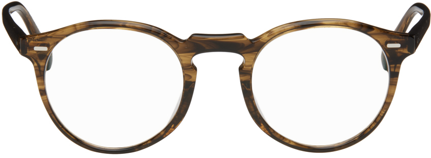 Oliver Peoples Tortoiseshell Gregory Peck Glasses In 1689 Sepia Smoke
