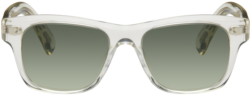 Shop Oliver Peoples Transparent Birell Sun Sunglasses In G-15 Gradient