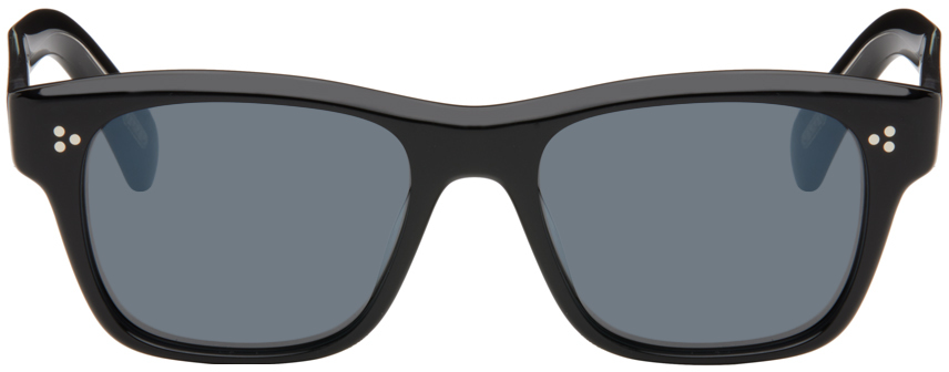 Shop Oliver Peoples Black Birell Sunglasses In Carbon Grey