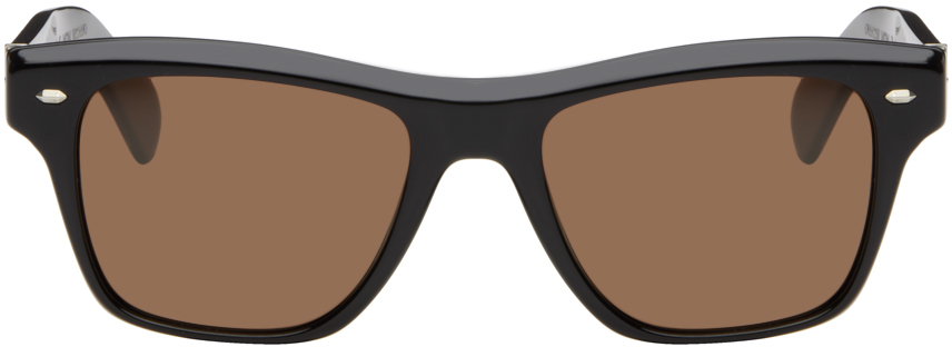 Shop Oliver Peoples Black Oliver Sixties Sun Sunglasses In Persimmon Mirror