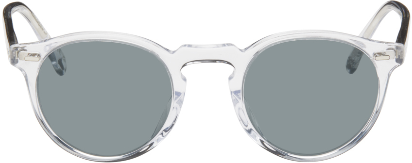 Oliver Peoples Transparent Gregory Peck Sunglasses In 1101r8 Crys
